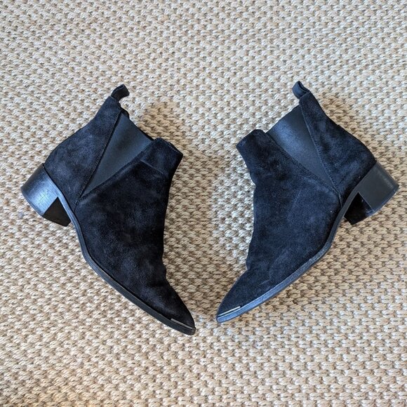 ACNE STUDIOS Jensen Suede Ankle Boots, black, size EUR 37/US 7 - Picture 1 of 11